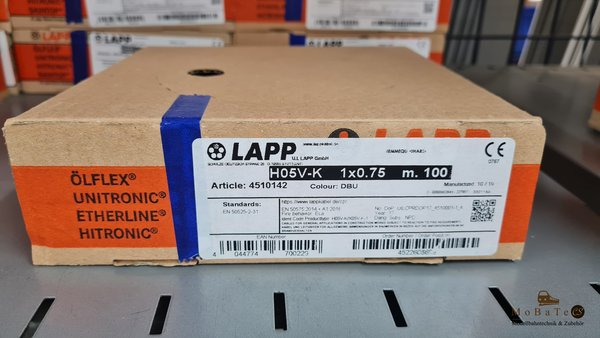 LAPP Aderleitung H07V-K 1x1,5 in verschiedenen Farben (Kartonpack mit 100 m) ab 18,30 €