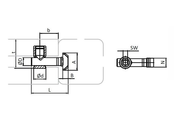 Schnellspannverbinder B-Typ Nut 10 Material: Stahl verzinkt; ab 1,25 € pro Stück