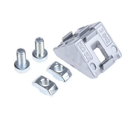 Winkelverbinder 45 B-Typ Nut 10 Material: Aluminiumdruckguss mit Befestigungssatz