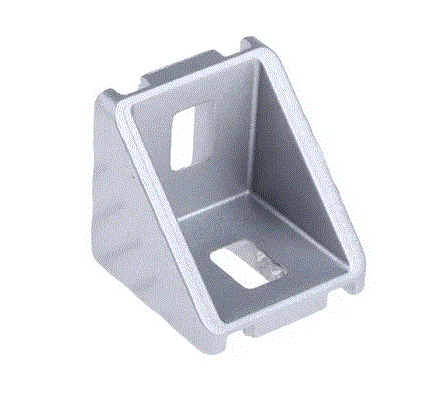 Winkelverbinder 45 B-Typ Nut 10 Material: Aluminiumdruckguss mit Befestigungssatz